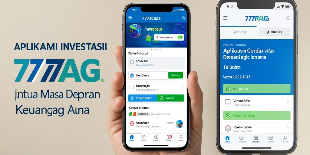 Tampilan antarmuka aplikasi Investasi 777AG yang modern dan user-friendly.