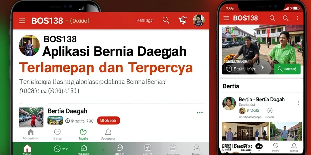 Screenshot antarmuka aplikasi BOS138 yang menunjukkan berita daerah.