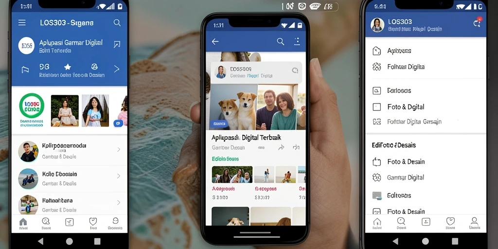 Tampilan antarmuka utama LOS303 yang intuitif dan menarik untuk Gambar Digital.