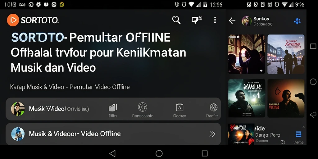 Antarmuka SORTOTO menampilkan pemutar video yang mudah digunakan.