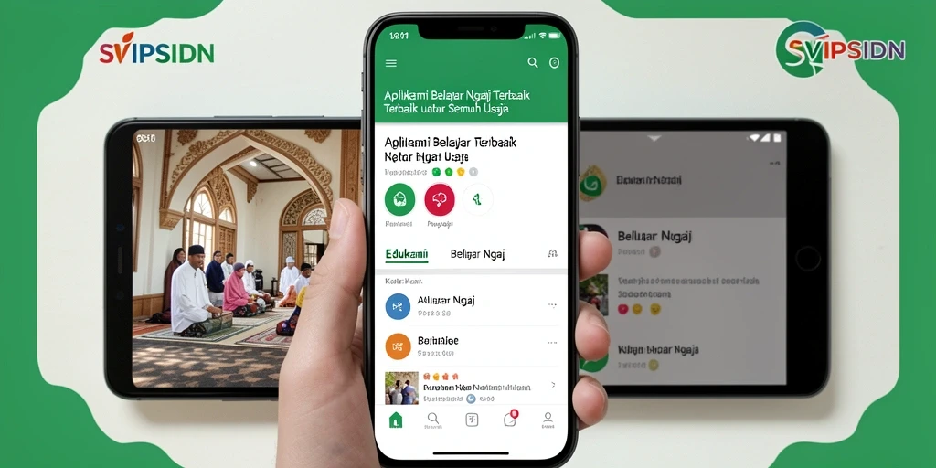 Tampilan antarmuka SVIPSIDN yang ramah pengguna untuk belajar Ngaji.