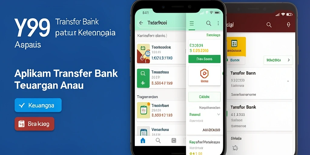 Antarmuka Y89 yang modern dan mudah digunakan untuk Transfer Bank.