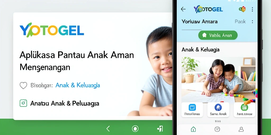Screenshot utama aplikasi YOTOGEL menampilkan antarmuka pemantauan anak yang intuitif.